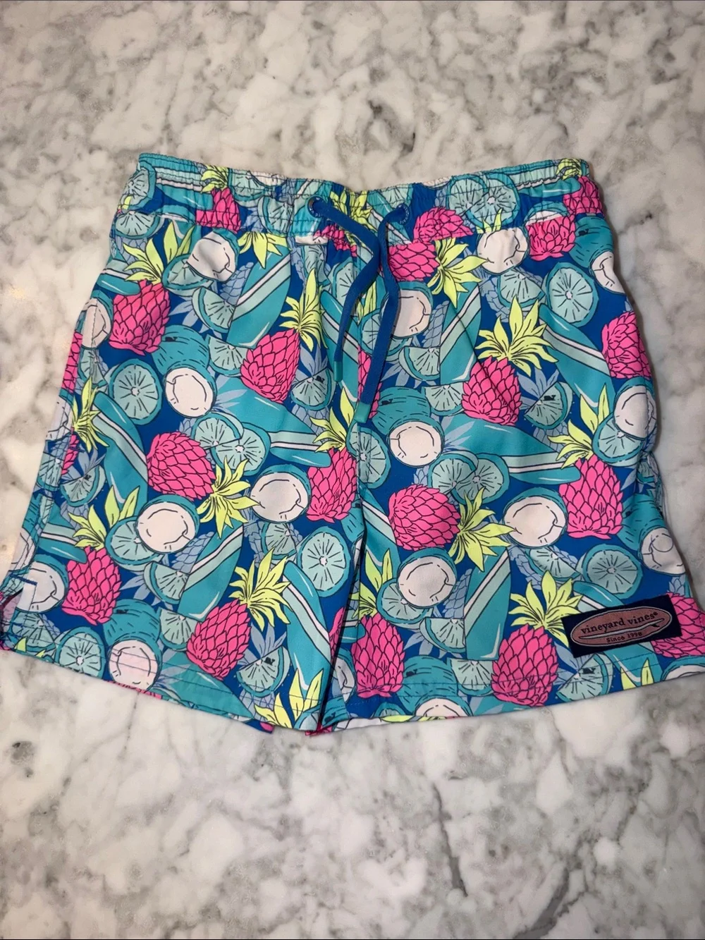 Vineyard Vines Boy Pineapple Swim Trunks 6Y